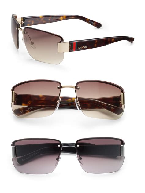 gucci mens hologram sunglasses|gucci rimless sunglasses men's.